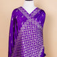 Violet Blue Pichwai Weaving Silk Saree