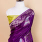 Violet Floral Weaving Silk Saree
