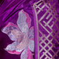 Violet Floral Weaving Silk Saree