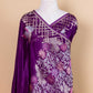 Violet Floral Weaving Silk Saree
