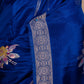 Midnight Blue Floral Weaving Silk Saree