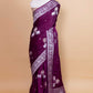 Magenta Pichwai Weaving Satin Silk Saree