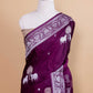 Magenta Pichwai Weaving Satin Silk Saree