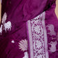 Magenta Pichwai Weaving Satin Silk Saree