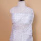 White Floral Embroidery Organza Saree