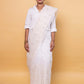 White Chikankari Embroidery Organza Saree