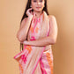 Pink & Orange Rangkat Khaddi Georgette Silk Saree