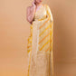 Yellow & Peach Rangkat Khaddi Georgette Silk Saree