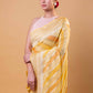 Yellow & Peach Rangkat Khaddi Georgette Silk Saree