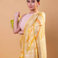 Yellow & Peach Rangkat Khaddi Georgette Silk Saree