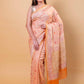 Peach Rangkat Khaddi Georgette Silk Saree