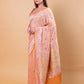 Peach Rangkat Khaddi Georgette Silk Saree
