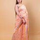 Peach Rangkat Khaddi Georgette Silk Saree