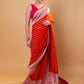 Orange & Rani Polka Dot Khaddi Georgette Silk Saree