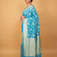 Blue Handwoven Khaddi Banarasi Georgette Silk Saree