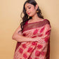 Pink & Beige Embroidered Chanderi Silk Saree