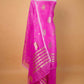 Onion Pink Organza Handwoven Suit