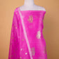 Onion Pink Organza Handwoven Suit