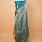 Teal Green Organza Handwoven Suit