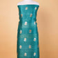 Teal Green Organza Handwoven Suit