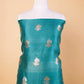 Teal Green Organza Handwoven Suit