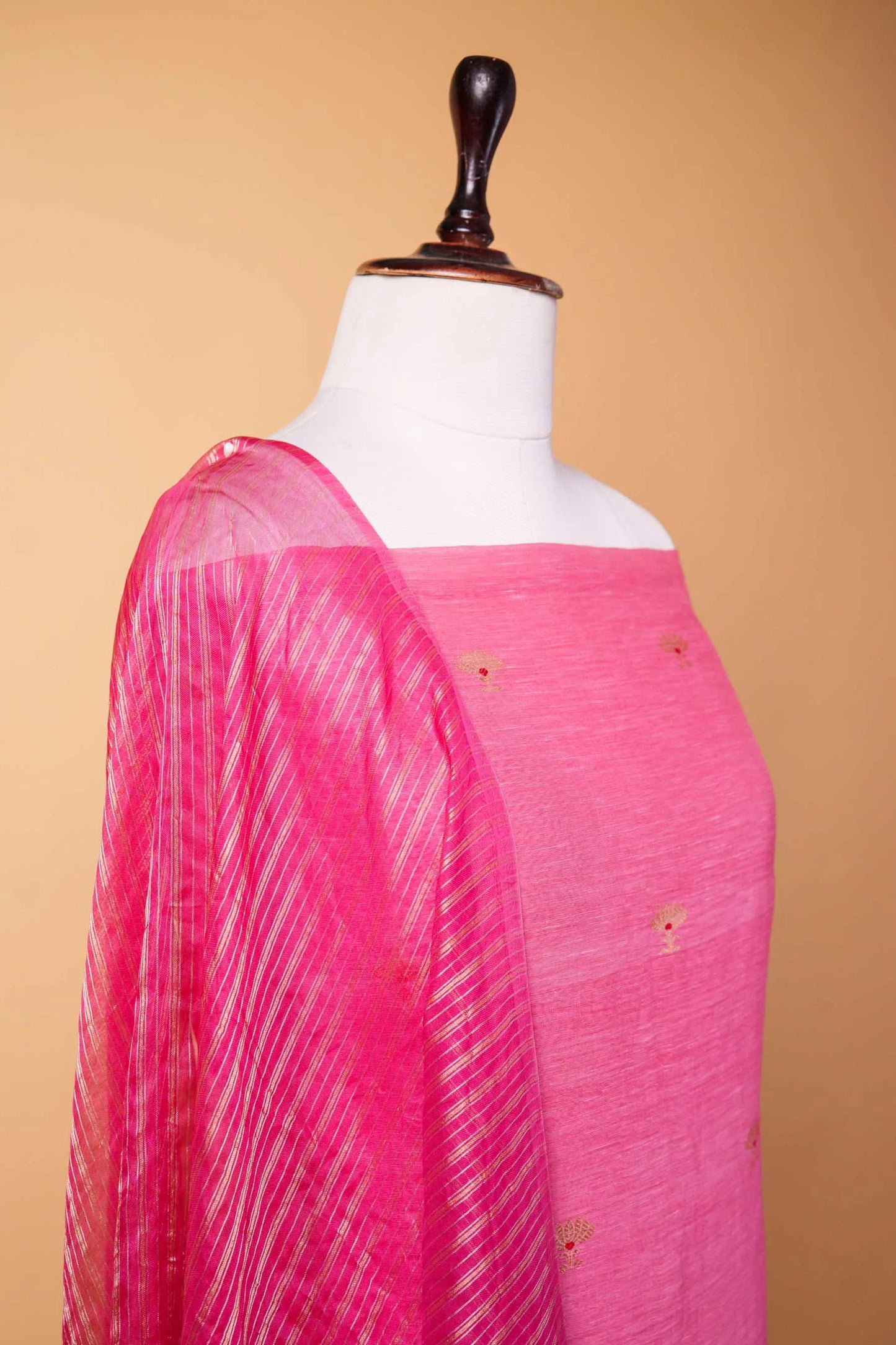 Peachy Pink Linen Suit Set