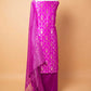 Magenta Handwoven Chiniya Silk Suit Set