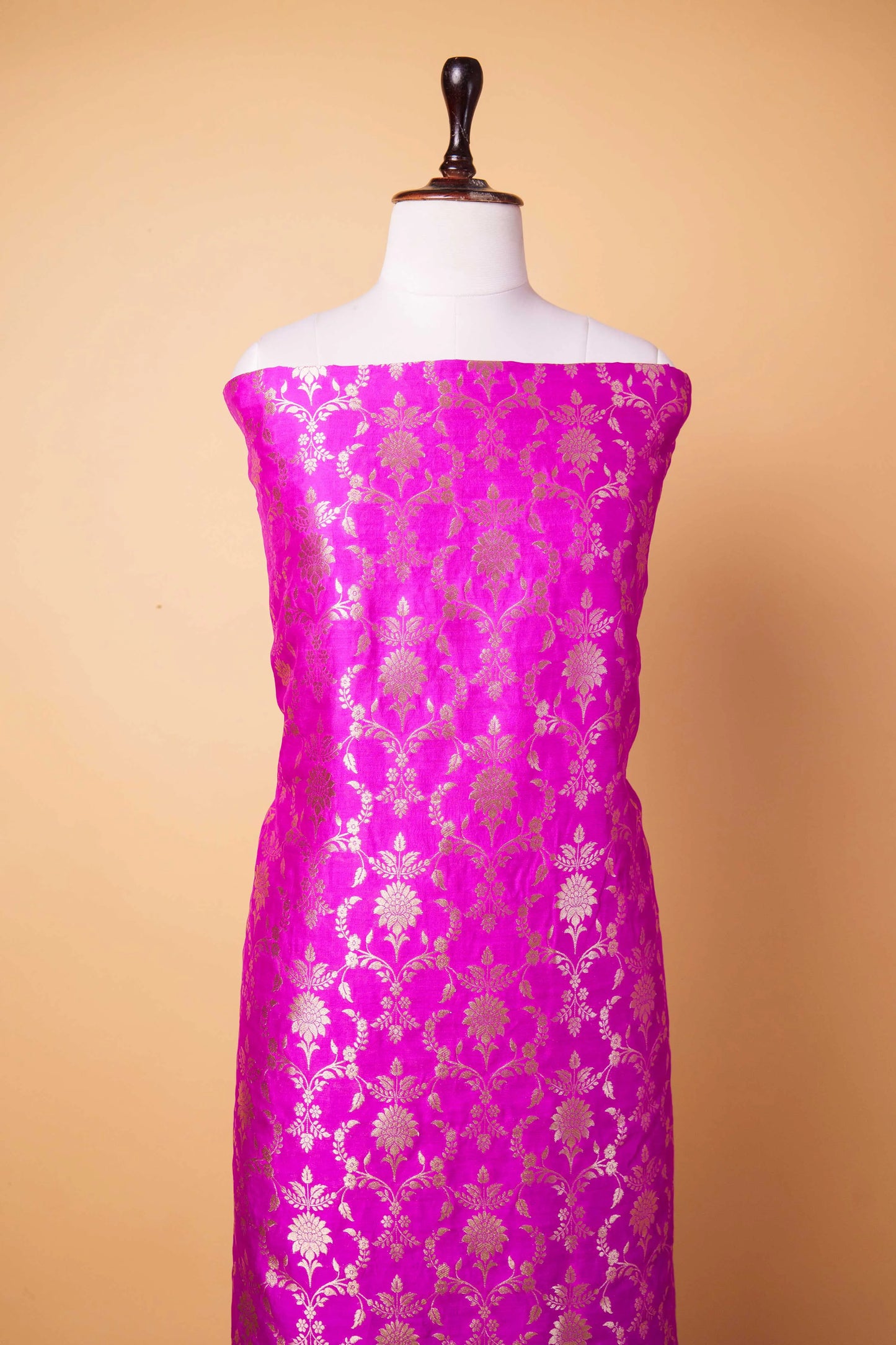 Magenta Handwoven Chiniya Silk Suit Set