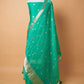 Sea Green Organza Handwoven Suit