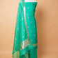 Sea Green Organza Handwoven Suit