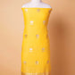 Yellow Linen Silk Weaving Co-ord Set