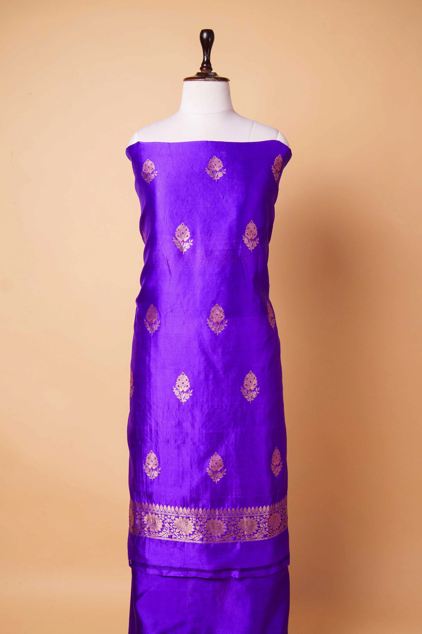 Violet Puna Silk Weaving Co-ord Set