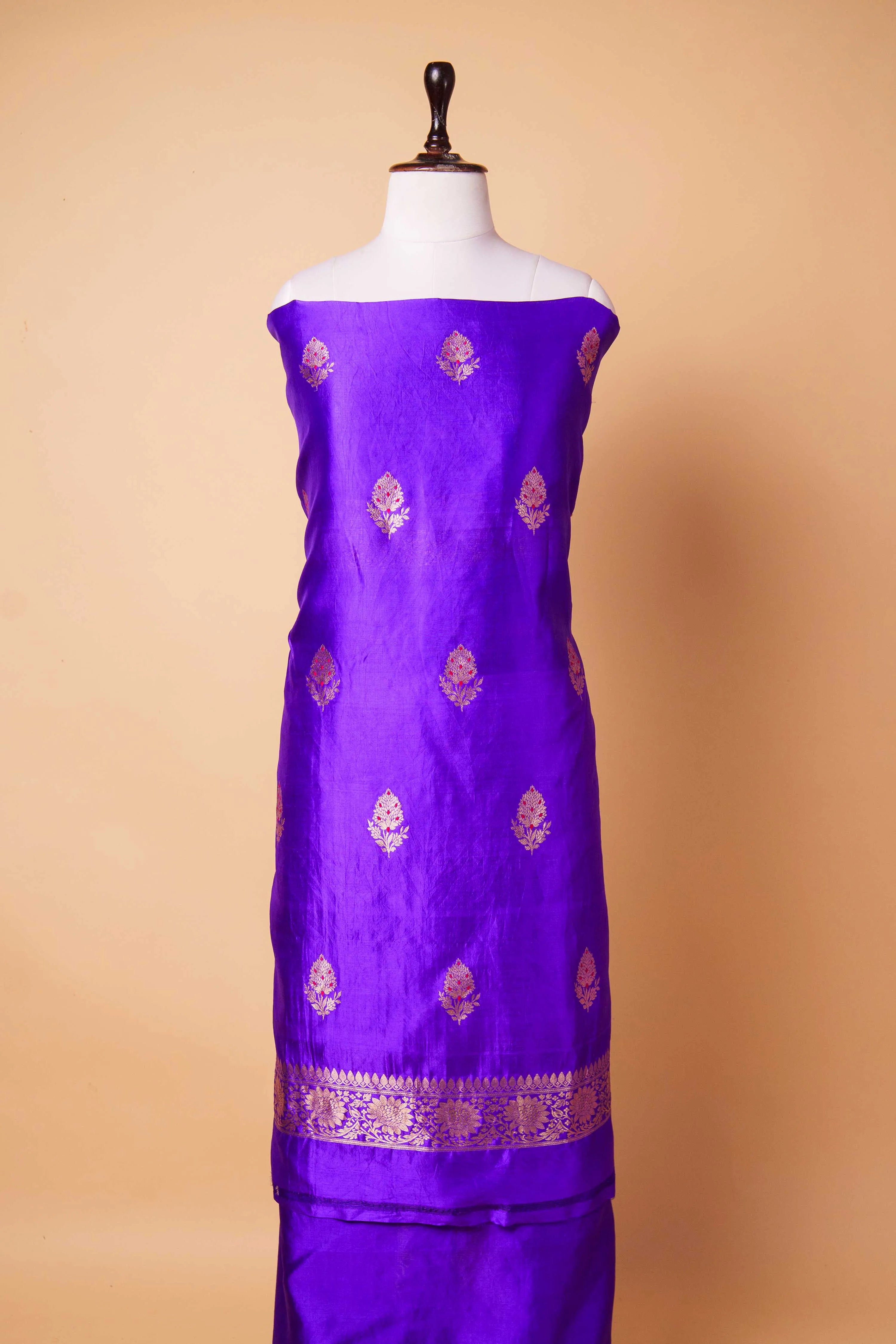 Violet Puna Silk Weaving Co-ord Set
