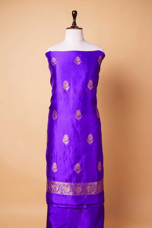 Violet Puna Silk Weaving Co-ord Set