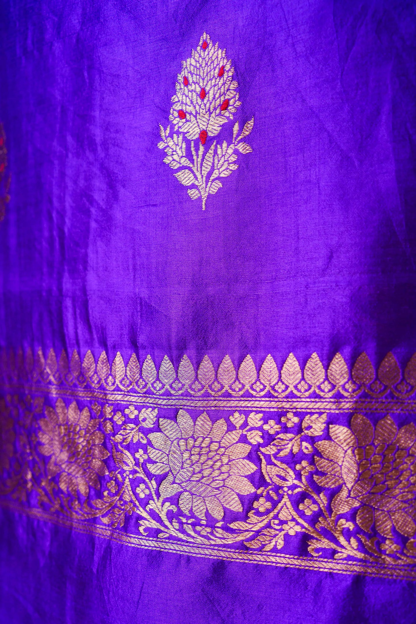 Violet Puna Silk Weaving Co-ord Set
