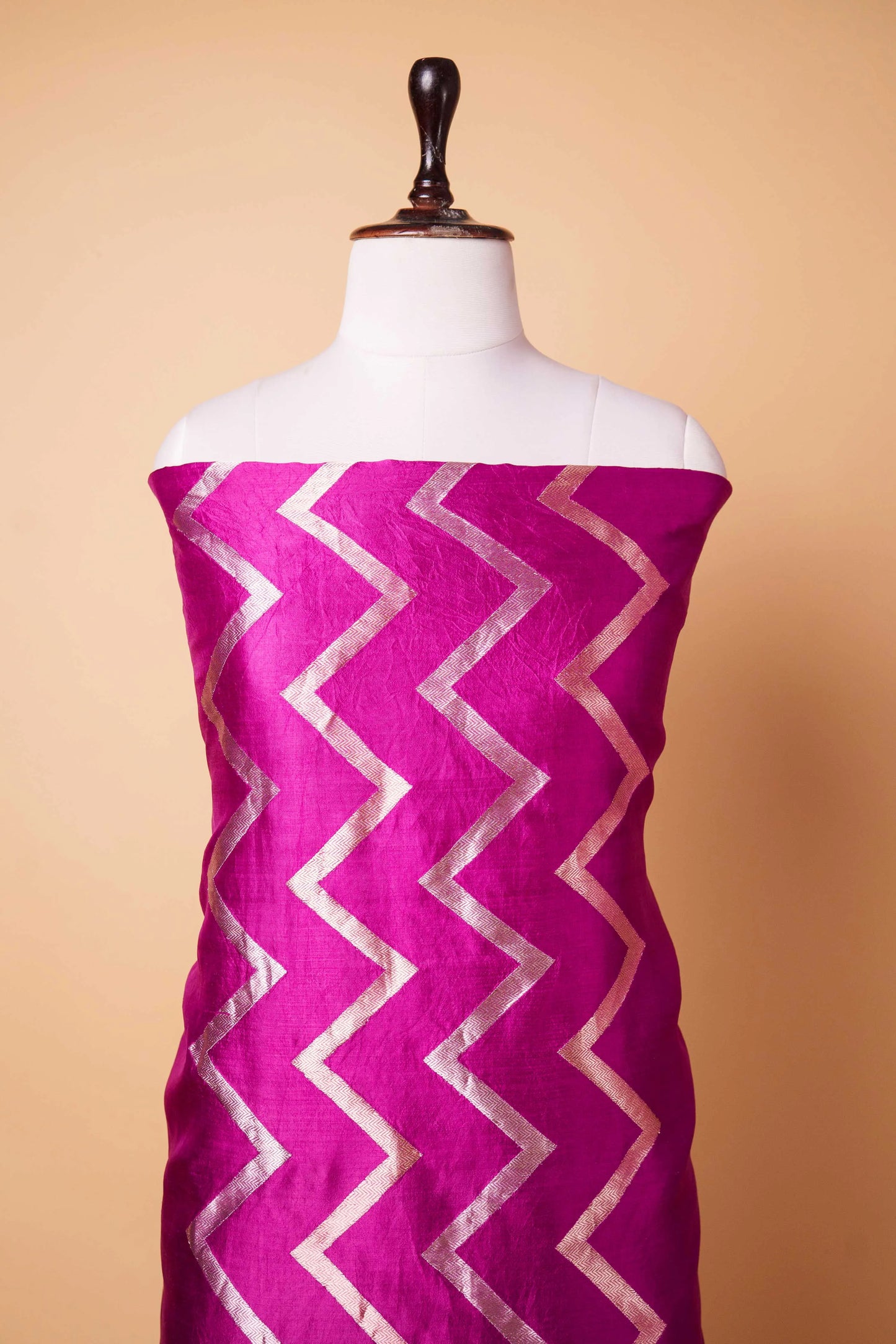 Magenta Puna Silk Weaving Co-ord Set