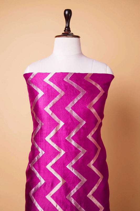 Magenta Puna Silk Weaving Co-ord Set