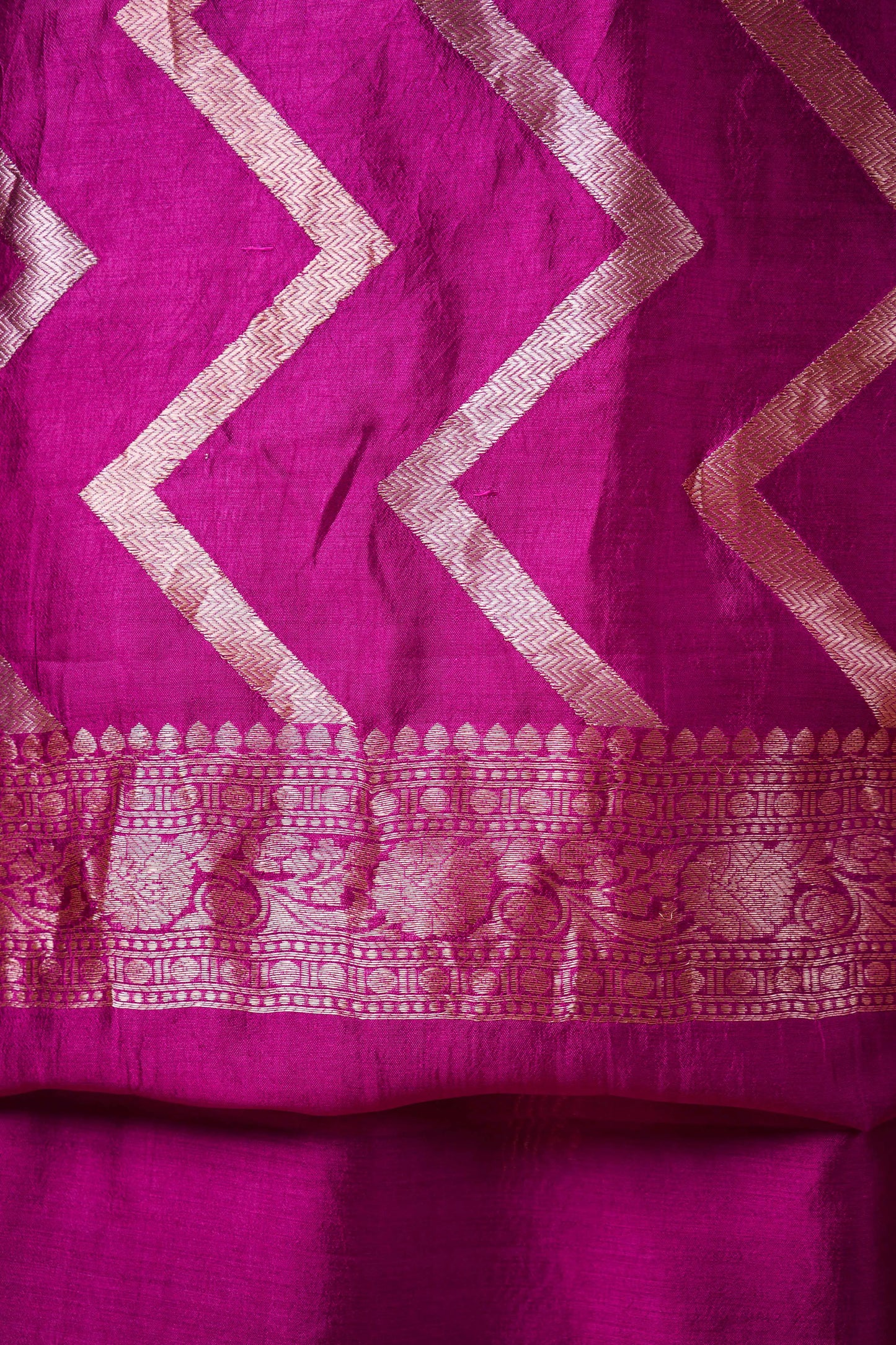 Magenta Puna Silk Weaving Co-ord Set
