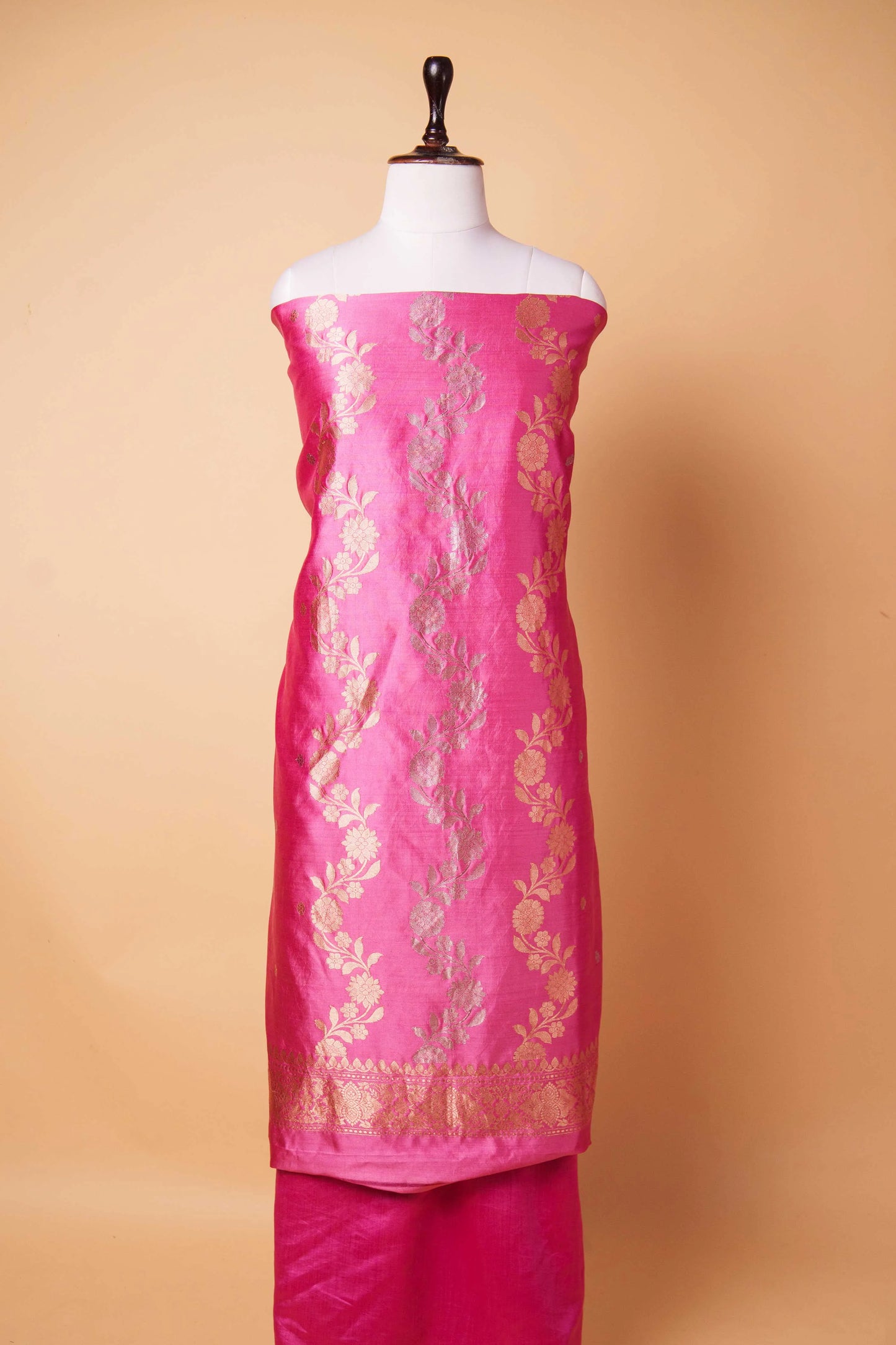 Dusty Rose Puna Silk Weaving Co-ord Set