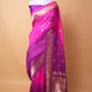 Pink & Magenta Kadhua Organza Silk Saree