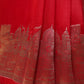 Red Banarasi Ghat Weaving Organza Silk Saree