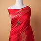 Red Handwoven Raw Silk Saree