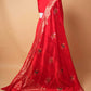 Red Handwoven Raw Silk Saree