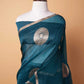 Peacock Blue Kadhua Weaving Organza Silk Saree