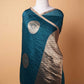 Peacock Blue Kadhua Weaving Organza Silk Saree
