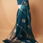 Peacock Blue Kadhua Weaving Organza Silk Saree