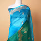 Green & Blue Kadhua Weaving Organza Silk Saree