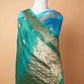 Green & Blue Kadhua Weaving Organza Silk Saree