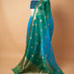 Green & Blue Kadhua Weaving Organza Silk Saree