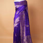 Purple Handwoven Raw Silk Saree